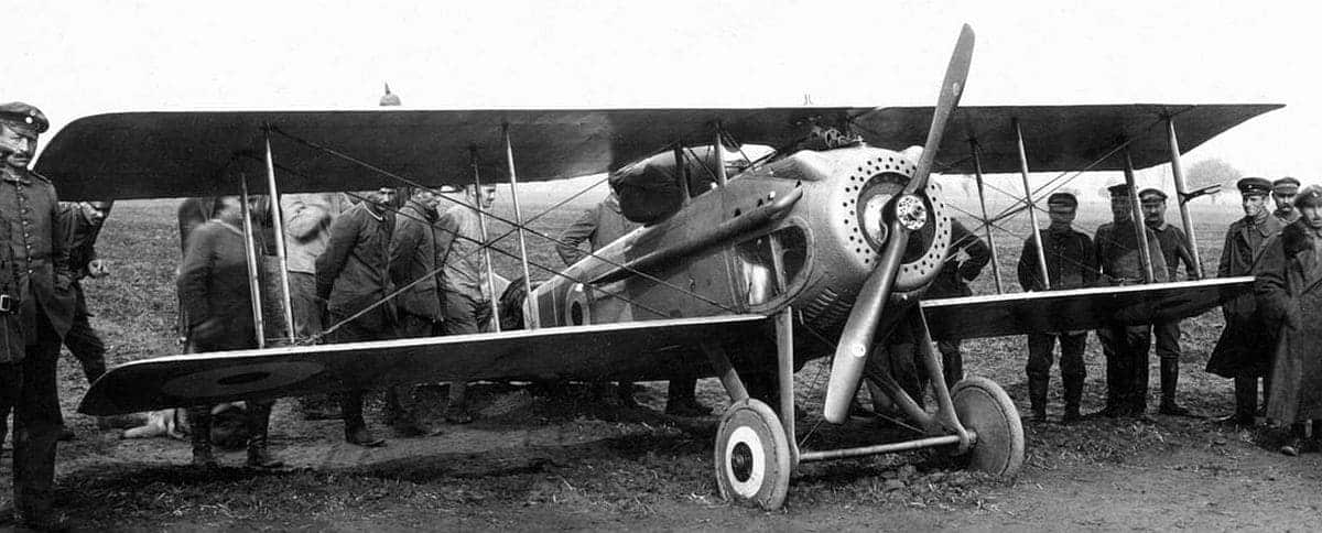 Самолет SPAD доставшийся в качестве трофея немцам